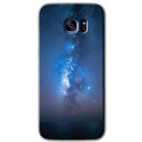 Samsung Galaxy S7 Edge HD Baskılı Kılıf + 9D Tam Ekran Koruyucu - Samanyolu