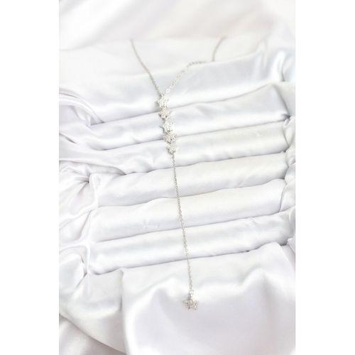 316L Çelik Zincir Gümüş Renk Yıldız Model Y Kolye