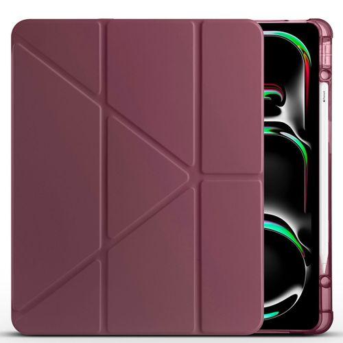 Apple iPad Pro 13 2024 Kılıf Zore Tri Folding Kalem Bölmeli Standlı Kılıf