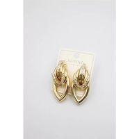 Taşlı Halkalı Küpe - Altın