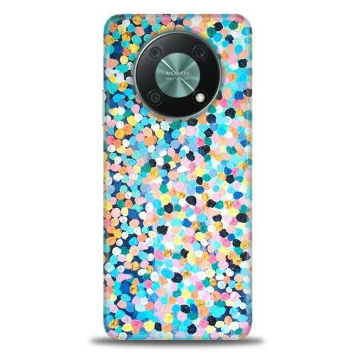 Huawei Nova Y90 Kılıf HD Baskılı Kılıf - Renkli Benekler + Tam Ekran Koruyucu