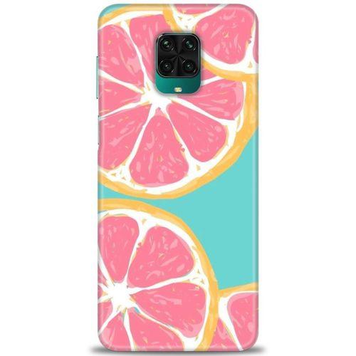 Xiaomi Redmi Note 9S Kılıf HD Baskılı Kılıf - Pembe Limon + Tam Ekran Koruyucu