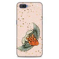 Lopard Oppo Realme C2 Uyumlu Kılıf Tattoo's (27) Tasarımlı Kılıf Kalp Dövmesi