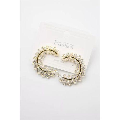 Zirkon Taşlı Küpe - Altın