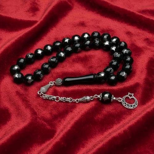 Oltu Sıkması Tuğra İşlemeli Tespih