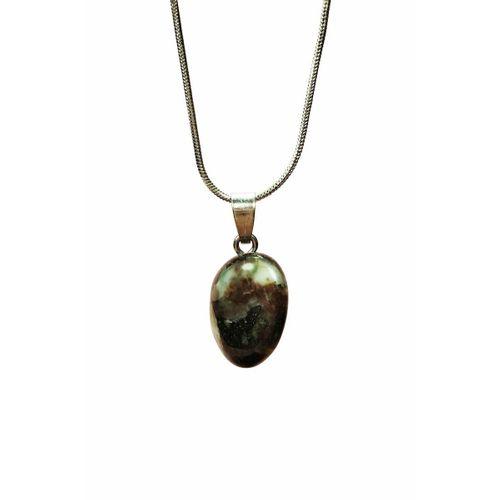 Turmalin Doğal Taşı Zincirli El Yapımı Kolye Uç: 2 cm Zincir: 20 cm Kutulu