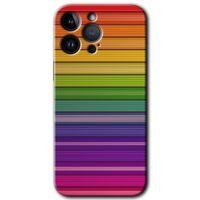 Potkal Hediye Fabrikası iPhone 14 Pro Max Kılıf HD Desen Baskılı Arka Kapak - Colorful Lines