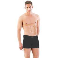 Siyah  2108 Seamless Uzun Erkek Boxer