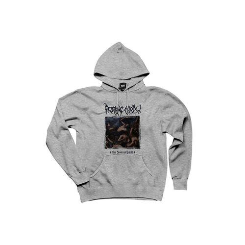Rotting Christ The Sons Of Hell Gri Kapşonlu Sweatshirt Hoodie