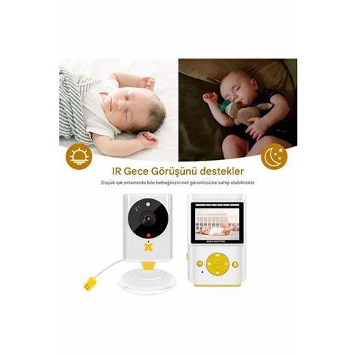 Akıllı Bebek Kamerası Monitörlü Karşılıklı Konuşma Özellikli Sıcaklık İzleme 2.4 İnç Bebek Kamerası