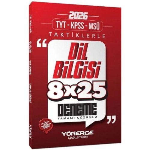 2026 TYT KPSS MSÜ Taktiklerle Dil Bilgisi 8 x 25 Deneme Yönerge Yayınları
