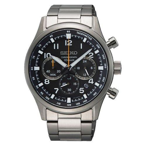 Seiko SSB447P Quartz Çelik Gri Siyah Kadran 43 mm Erkek Kol Saati