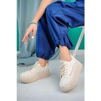 Tiniko Bej Cilt Bağcıklı Spor Ayakkabı