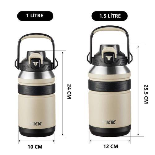 TKK Çelik Termos 1000Ml Bej