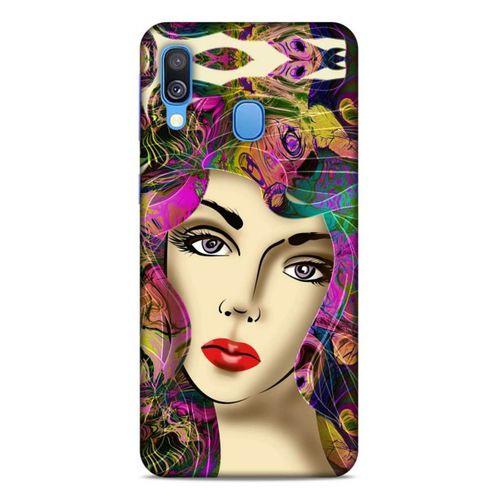 Lopard Samsung Galaxy A40 Uyumlu Kılıf Sürreal Yüzler ♀ (17) Tasarım Kılıf Baskılı