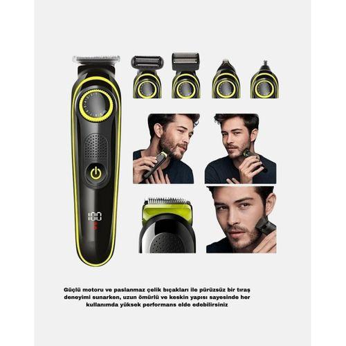 5’i 1 Arada Erkek Bakım Seti Şarjlı Suya Dayanıklı Çok Fonksiyonlu