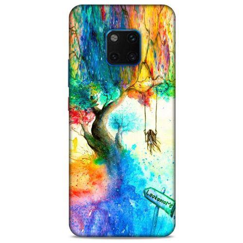 Huawei Mate 20 Pro Kılıf Depresyon (15) Antişok Kılıf Yeşil Kahve