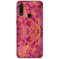 Mermer Desenli (35) Tema Fit Design Kılıf Burgonya Oppo A31 Kılıf