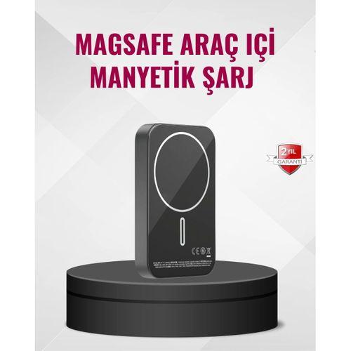 Magsafe Araç Telefon Tutucu 15w Hızlı Şarj Type-c Girişli
