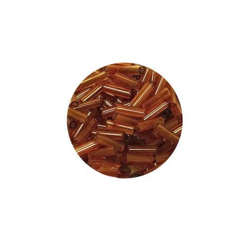 Uzun Boru Kesme Boncuk Çap 2mm Uzunluk 10 mm - 20 Gram - Şeffaf Gold - BNC254