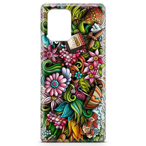 Samsung Galaxy A91 Kılıf Spring Doodle Arka Kapak Koruma Desenli Full Koruyucu