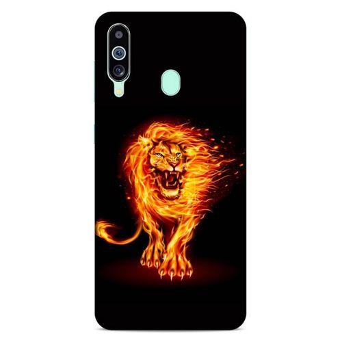Lopard Samsung Galaxy M40 Uyumlu Kılıf FireX (20) Koruyucu Kılıf Ateşli Aslan