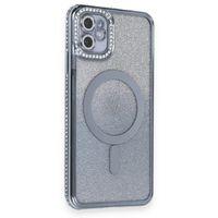 XD iPhone 11 Kılıf Joke Simli Magneticsafe Kılıf - Mavi