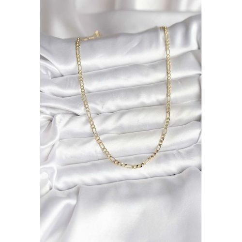 14K Gold Renk Kaplama Kuşgözü Zincir Model Pirinç CM Kadın Kolye