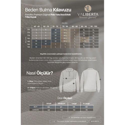 Portofino Premium Düğmeli Polo Yaka İnce Erkek Triko Kazak - Kırık Beyaz