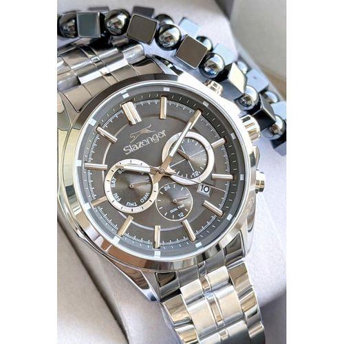 Slazenger Çelik Kordon İç Fonksiyonları Aktif 10 Atm+Bileklik Hediyeli Erkek Kol Saati VS.BLKT.0797