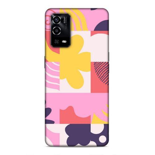 Oppo A55 5G Uyumlu Kılıf Insomnia (22) Tam Koruma Kılıfı Pembe Sarı