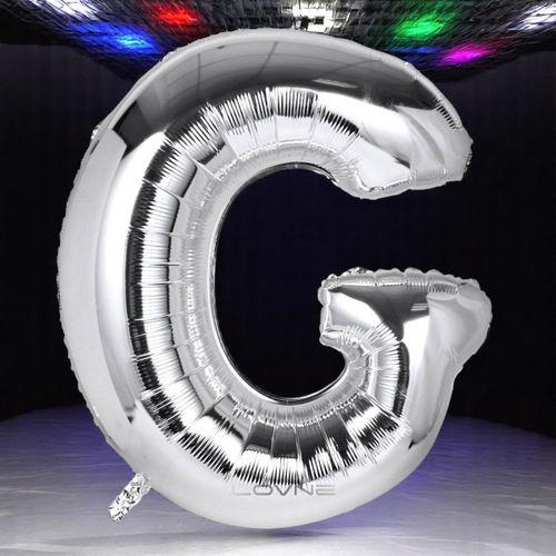 YÜKSEK KALİTE 1 METRE GÜMÜŞ G HARF BALON GÜMÜŞ G HARFİ FOLYO BALON HELYUM GAZINA UÇAN BALONA UYGUN