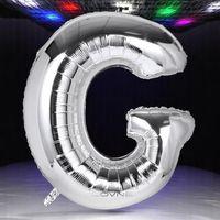 YÜKSEK KALİTE 1 METRE GÜMÜŞ G HARF BALON GÜMÜŞ G HARFİ FOLYO BALON HELYUM GAZINA UÇAN BALONA UYGUN