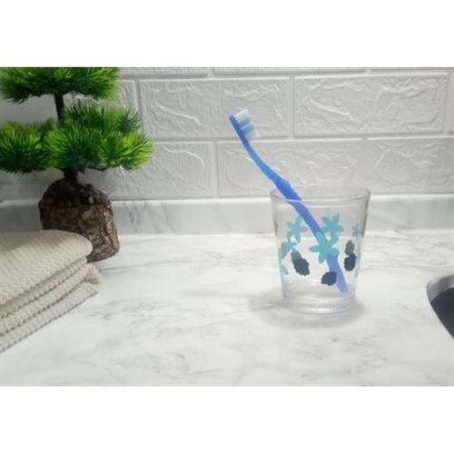 2 Adet Diş Fırçalık Ve Macun Kabı Benekli Akrilik 8X8X9Cm  Banyo Seti