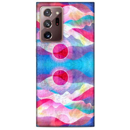 Samsung Galaxy Note 20 Ultra Kılıf Pastel Renkler (20) Koruyucu Kılıf Fuşya Mavi