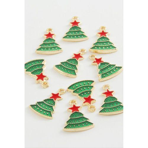 Yılbaşı Ağacı Eldiveni Mineli Kolye Ucu 1 Adet