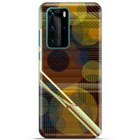 Lopard Huawei P40 Pro Uyumlu Kılıf Soyut Sanat (45) Baskılı Liquid Air Kılıf