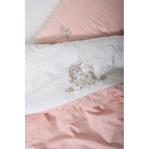 Cotton Box Cotton Box Cuddly Nakışlı Bebek Nevresim Takımı Beyaz