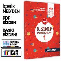 2026 MEB İlkokul 3 Sınıf Çalışma Soruları 1 Tüm Dersler Kazanım Pekiştirme Kitabı BASKI ÜCRETİ