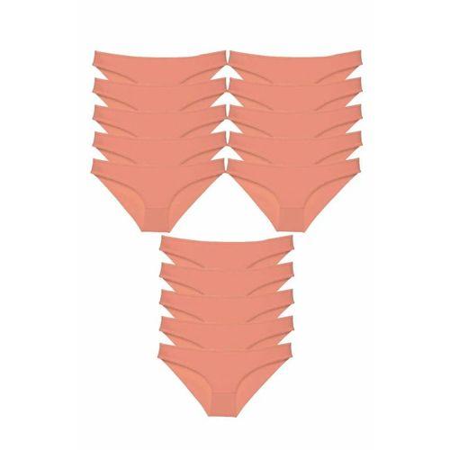 15 adet Süper Eko Set Likralı Kadın Slip Külot Pudra