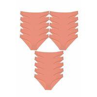 15 adet Süper Eko Set Likralı Kadın Slip Külot Pudra