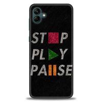 Samsung Galaxy A04 Kılıf HD Baskılı Kılıf - Stop Play + Tam Ekran Koruyucu