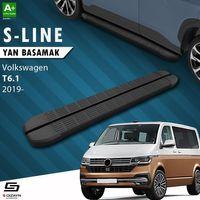 S-Dizayn VW Transporter T6.1 Kısa Şase S-Line Siyah Yan Basamak 213 Cm 2019-2025 A+ Kalite
