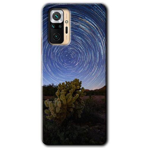 MRCİLETİSİM Xiaomi Redmi Note 10 Pro Kılıf Baskılı Kapak - Eclipse Sky + 5D Tam Kaplayan Cam