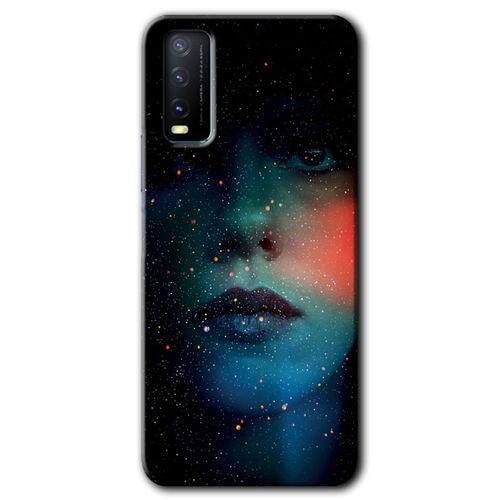 Potkal Hediye Fabrikası Vivo Y20s Kılıf HD Desen Baskılı Arka Kapak - Karanlık Kadın