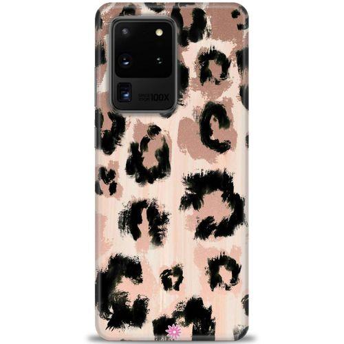Samsung Galaxy S20 Ultra Kılıf HD Baskılı Kılıf - Leopar + Tam Ekran Koruyucu