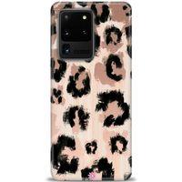 Samsung Galaxy S20 Ultra Kılıf HD Baskılı Kılıf - Leopar + Tam Ekran Koruyucu