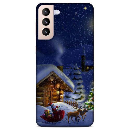 Lopard Samsung Galaxy S21 Plus Uyumlu Kılıf Gece'S (24) Darbe Emici Kılıf Kar Manzara