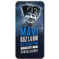 Samsung Galaxy Note 5 Kılıf HD Desen Baskılı Arka Kapak + Temperli Cam - Bozkurt Atatürk