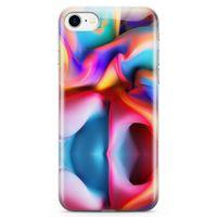 Apple iPhone 7 Kılıf Silikon Boya Arka Kapak Koruma Desenli Full Koruyucu
